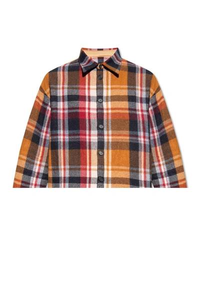 Dsquared2 Checked Shirt In Rosso Multicolor