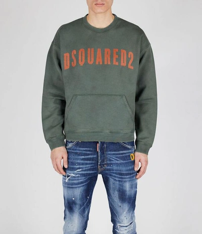Dsquared2 Sweatshirt In Tundra Green