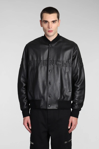 Givenchy Bomber In Black Leather