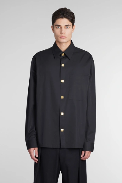 Balmain Shirt In Black Cotton