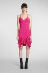 GIVENCHY GIVENCHY DRESS IN FUXIA SILK
