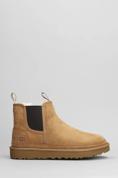 Ugg Neumel Chelsea Low Heels Ankle Boots In Leather Colour Suede