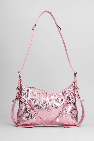 Givenchy Voyou Shoulder Bag In Rose-pink Leather