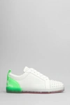 CHRISTIAN LOUBOUTIN CHRISTIAN LOUBOUTIN FUN LOUIS JUNIOR SNEAKERS IN WHITE LEATHER
