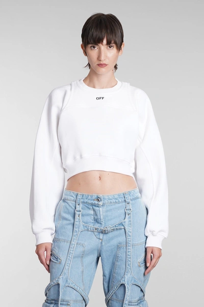 Off-white Sweatshirt In White Cotton