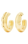 Tory Burch Kira Essential Hoop Earrings In Gold