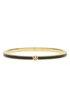 Tory Burch Kira Logo-plaque Bracelet In Yellow
