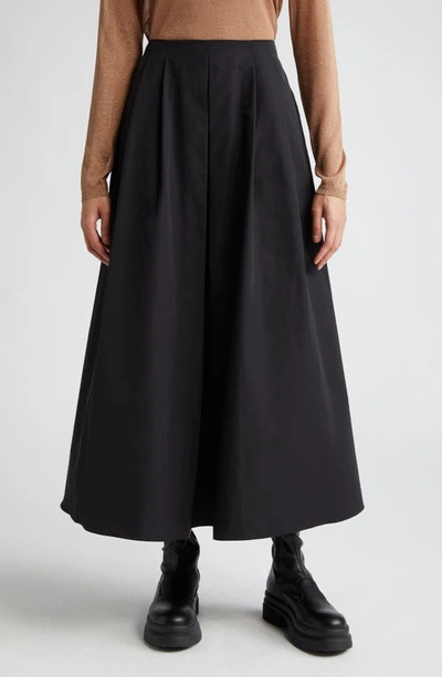 Max Mara Renoir Long Pintuck Skirt In Black
