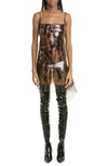 Dion Lee Brown Vertical Horizon Minidress In Classic