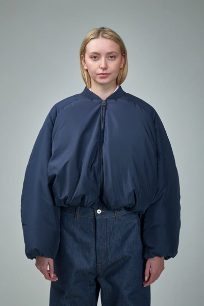 Loewe Padded Nylon Bomber Jacket In Dark Navy