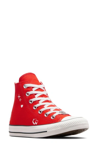 Converse Chuck Taylor All Star Hi Canvas Sneakers In Red