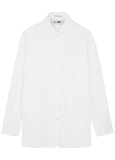 Rohe Oversized Cotton-poplin Shirt In White