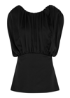 JIL SANDER DRAPED SATIN TOP