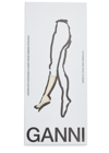 GANNI BUTTERFLY LOGO-JACQUARD KNEE-HIGH SOCKS