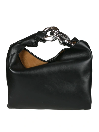 Jw Anderson J.w. Anderson Small Chain Hobo Bag In 999