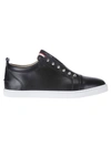 Christian Louboutin F.a.v Fique A Vontade Leather Sneakers In Black