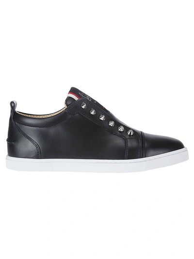 Christian Louboutin F.a.v Fique A Vontade Leather Low-top Trainers In Bk01