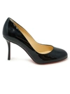 CHRISTIAN LOUBOUTIN CHRISTIAN LOUBOUTIN BLACK PATENT DOLLY PUMPS 85