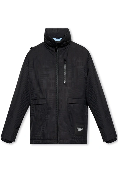 Fendi Monogrammed Ski Jacket In Black