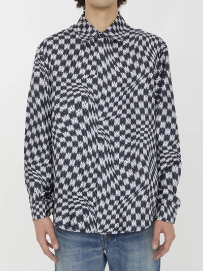 Amiri Warp Ma Dress Shirt In Black