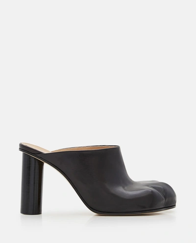 Jw Anderson J.w. Anderson Heeled Paw Leather Mules In Black