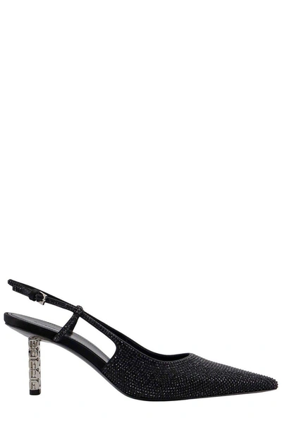 GIVENCHY GIVENCHY EMBELLISHED POINTED-TOE SLINGBACK PUMPS