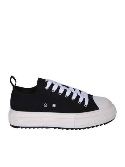 Dsquared2 Logo Canvas Trainers In Black