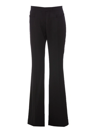 Tom Ford Barathea Flared Trousers In Black