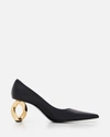JW ANDERSON J.W. ANDERSON 75MM CHAIN HEEL LEATHER PUMPS