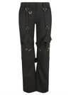 OFF-WHITE OFF-WHITE WOOL BLEND CARGO ZIP TROUSERS