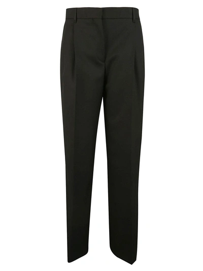 Burberry High-waist Wide-leg Trousers In Black