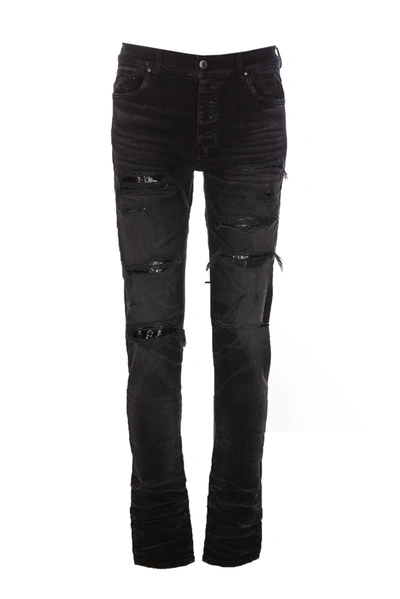 Amiri Sequin Trasher Jeans In Black