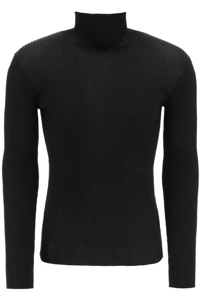 Off-white Turtleneck Sweater In Black