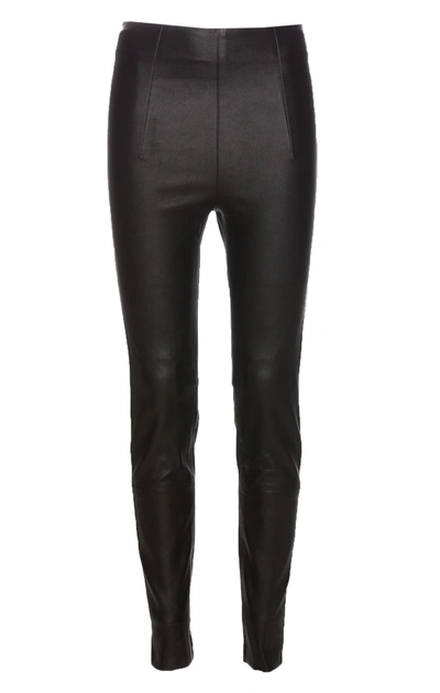 Amiri Black Zip Vent Leather Leggings