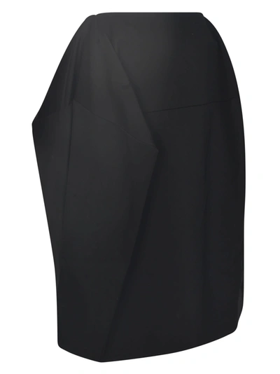 Comme Des Garçons Asymmetric Wide Skirt In Black