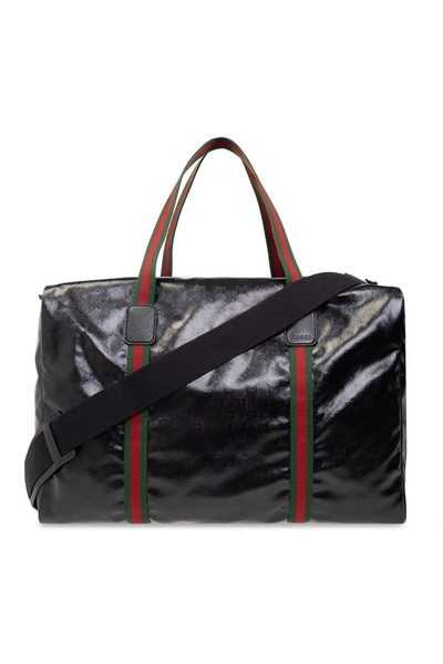Gucci Duffle Maxi Duffel Bag In Black
