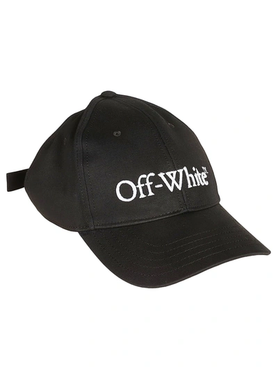 Off-white Bookish Dril Baseball Cap In Black/white