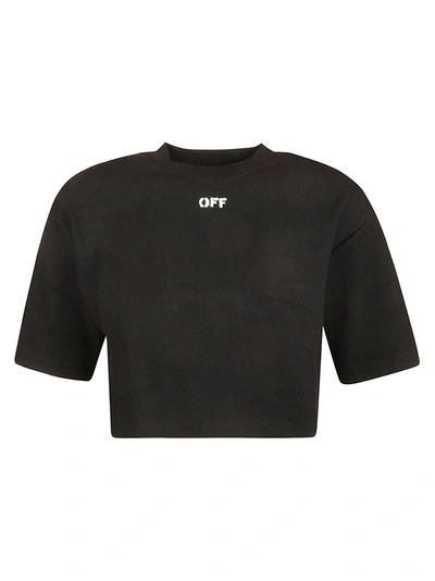 OFF-WHITE OFF-WHITE OFF-STAMP RIB CROP T-SHIRT