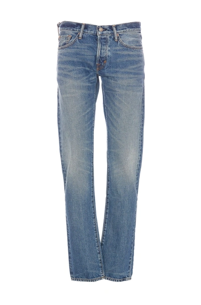 Tom Ford Authentic Slevedge Denim Jeans In Blue