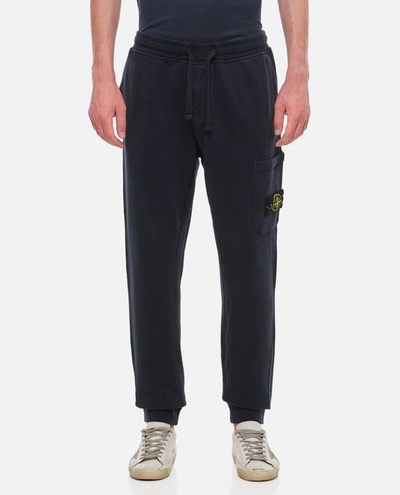 Stone Island Cotton Trousers In Blue