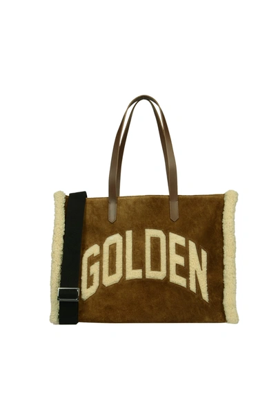Golden Goose California Shopper Bag In Camel