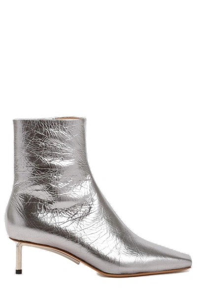 Off-white Allen Square Toe Heeled Ankle Boots In Default Title