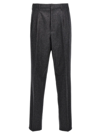 Brunello Cucinelli Wool Trousers In Grey