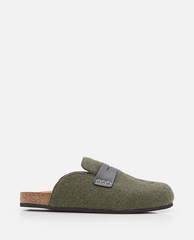 Jw Anderson J.w. Anderson Anchor Flat Mules In Green