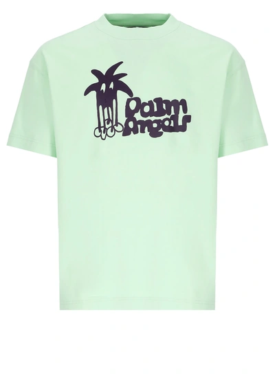Palm Angels Douby T-shirt In Green