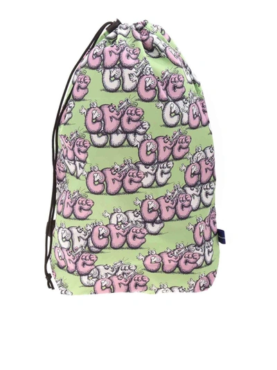 Comme Des Garçons X Kaws Graphic Print Backpack In Green