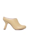 Loewe Terra Heel Clog In Calfskin In Yellow