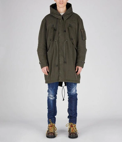 Dsquared2 Coat In Military Green