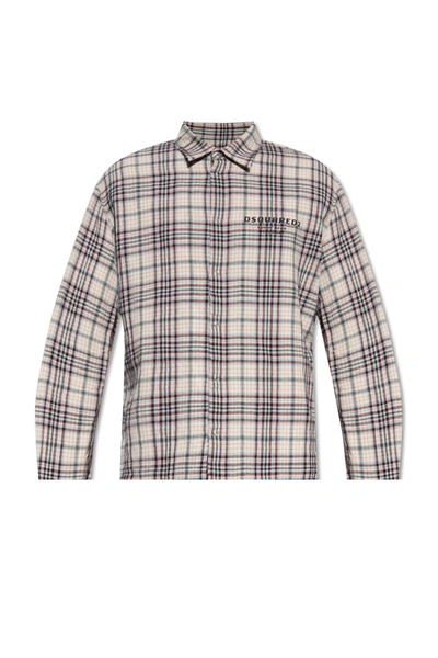 Dsquared2 Wool Shirt In Multicolour
