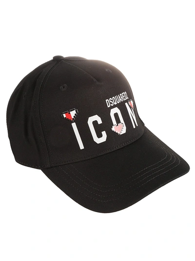 Dsquared2 Icon Baseball Cap In Nero